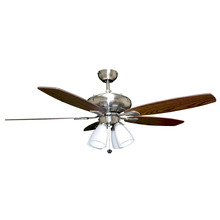  18920 - 52" 5-Blade UFO Fan NK Silver/Walnut Blades 4-Light White Glass LED Kit